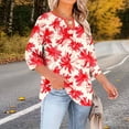 thumbnail image 5 of TaTaai Women Plus Size Crew Neck Tee Chest Cutout 3/4 Sleeve Random Print Spring Summer Casual Base Layer Ladies Daily Commute Wear Lightweight Soft Non-See-Through Top Gift, 5 of 6