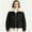 Black, variant on Women's Loose Faux Fur Collar Puffer Jacket, Short Thickened Cotton Coat Winter Warm Casual Outerwear Black L
