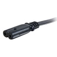 thumbnail image 4 of C2G 6ft 18 AWG 2-Slot Non-Polarized Power Cord (NEMA 1-15P to IEC320C7) (TAA Compliant), 4 of 7