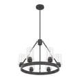 thumbnail image 6 of Hunter - Hartland 6-light Noble Bronze, Large Chandelier, Dimmable, Casual Style, Wagon Wheel Shaped, for Bedrooms, Kitchens, Dining, Living Rooms - 19162, 6 of 9