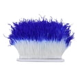 thumbnail image 2 of Flecos de plumas de avestruz de 1 m para manualidades de costura de vestidos Royalblue White, 2 of 7