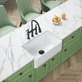 thumbnail image 2 of Stainless Steel Kitchen Sink White Farmhouse Sink Deep Apron Sink Undermount Farmhouse Kitchen Sink Single Farm Sink,Undermount Kitchen Sink, 2 of 3