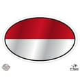 thumbnail image 1 of Monaco Flag Oval - 3" Vinyl Sticker - For Car Laptop I-Pad Phone Helmet Hard Hat - Waterproof Decal, 1 of 1