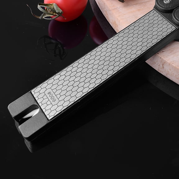 MLINS Ergonomic Black Ceramic Sharpener Stone for Home Use Convenient Portable Cutter Sharpener 8 Inch