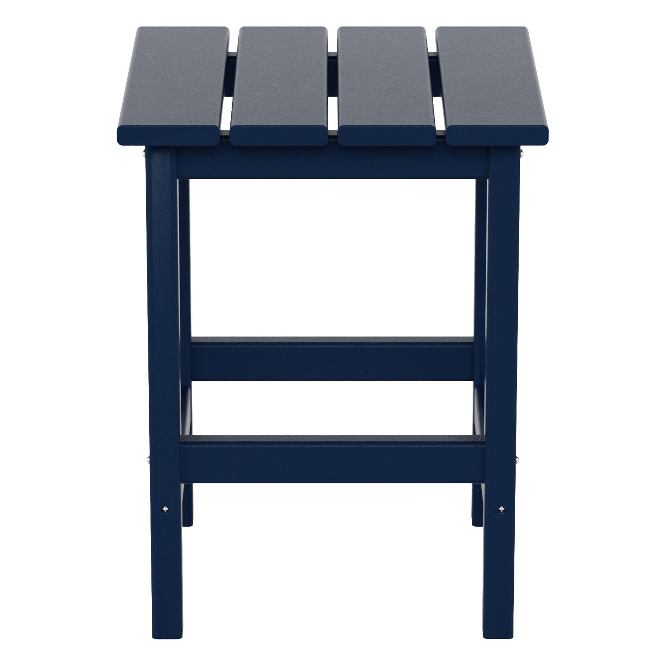 Polytrends  Laguna Hdpe All Weather Outdoor Patio Square Side Table Navy Blue