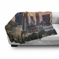 thumbnail image 3 of City Soft Flannel Fleece Throw Blanket, Los Angeles California Skyline with Modern Buildings and an Orange Sky, Cozy Plush for Indoor and Outdoor Use, 70" x 90", Multicolor, by Ambesonne, 3 of 6