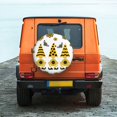 thumbnail image 6 of Salouo Sunflower Gnome Print Spare Tire Cover 14-17 inch Spare Tire Protector Universal Tough Tire Wheel Cover for Trailer SUV and Truck-15 inch, 6 of 6