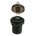 thumbnail image 4 of 3.1A Dual USB Car Charger Power Charger with Voltmeter DC 12V (Blue), 4 of 5