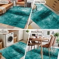 thumbnail image 5 of Teal Area Rug 4x6 FT, Non Slip Kids Room Carpet, Retro Oil Painting Modern Abstract Art Aesthetics Washable Soft Floor Carpet Non-Shedding Throw Rug for Dorm Kitchen Study Room Home Office Bedside, 5 of 9