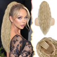 thumbnail image 1 of Extensión de cola de caballo BARSDAR Curly Wavy Blonde 22 pulgadas para mujer, 1 of 6