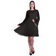 thumbnail image 2 of Moomaya Womens Long Sleeve Printed Knee Length Dress Flared Flowy Summer Dress, 2 of 6