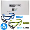 thumbnail image 3 of Gafas de seguridad TAIGAOASIS, paquete de 6, transparentes con protección UV, 3 of 5