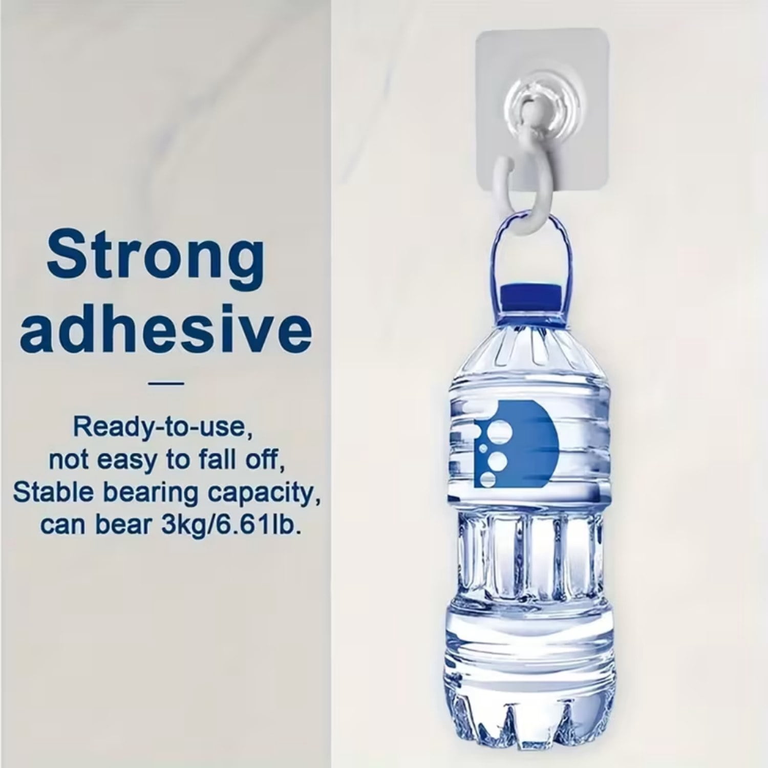 6 Adhesive Ceiling Hooks, No Drilling, for Hanging Plants, Lamps, Wind Chimes, Lanterns