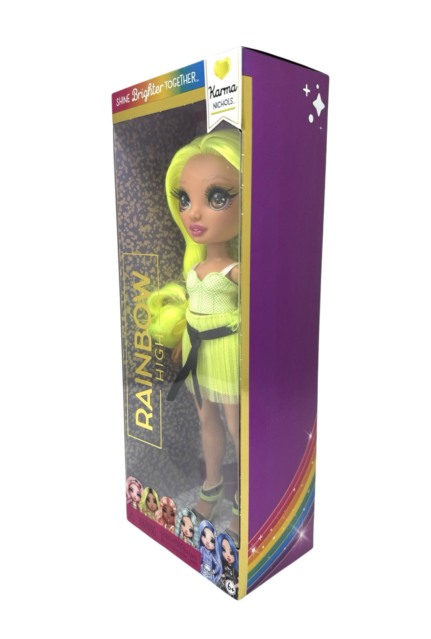 Rainbow High Karma Nichols 11" Fashion Doll - Neon Yellow Hair & Fashion Outfit