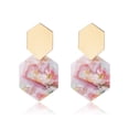 thumbnail image 1 of Qarigey Pendientes colgantes Estilo Ins Colgante Colgante Accesorios populares Acrílico Geométrico Pendiente diario Hexágono Gancho para la Type8 NO8, 1 of 6