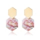 thumbnail image 1 of Jumpingount Pendientes colgantes Acrílico Pendiente geométrico Regalo de aniversario diario Gancho de oreja hexagonal para de joyería de boda Type11 NO11, 1 of 6