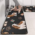 thumbnail image 2 of Kitchen Rugs Sets Of 2,Basset Hounds with Bones and Presents Anti Fatigue Kitchen Mat Rugs Non Slip Washable,Decorative Kitchen Floor Mats for Kitchen,Sink,Laundry,17"x47"+17"x47", 2 of 5