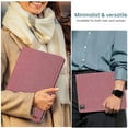 thumbnail image 6 of Case for iPad Pro 11" 2024 Cloth Texture Business Tablet Cover with Multi-Angle Flip Stand & Card Holder, Auto Wake/Sleep Full Body Protective Case for iPad Pro 11" 2024, Pink, 6 of 8