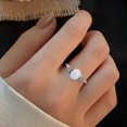 thumbnail image 2 of Women Ring Exquisite Oval Opal Rhinestone Knuckle Ring Finger Decoration, 2 of 8