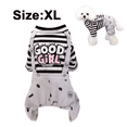 thumbnail image 2 of Dog Clothes Striped Onesie Puppy Shirt, Cute Dog Pajamas Bodysuit Coat Jumpsuit Overalls Soft Comfort Grey XL, 2 of 5