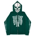 thumbnail image 3 of Sudadera con esternón oscura Y2K europea y americana, sudaderas con capucha para hombres y mujeres, pareja gótica, sudadera con cremallera larga de gran tamaño Harajuku, 3 of 4