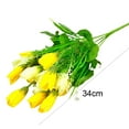 thumbnail image 5 of Limei 1 Bouquet 15 Heads Tulips Artifical Flowers Real Touch Faux Tulip Stems PU Tulip Bouquet for Home Office Spring Wreath Wedding Centerpiece Floral Arrangement Cemetery Table Decor (White), 5 of 7