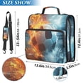 thumbnail image 3 of Zipper Binder Football Sparks Water Splash 1.5 Inch Binder Folder Bag with Shoulder Strap and Handle, 3 of 7