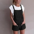 thumbnail image 4 of Viikei Womens Shorts Under $10 Women's Cotton Pocket Retractable Shoulder Strap Short Strap Jumpsuit, 4 of 6