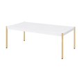 thumbnail image 2 of Acme Furniture LV00034 LV00034 - Table Basse, Finition Blanche et Dorée - Otrac, 2 of 3
