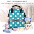 thumbnail image 5 of Fuzoiu Sky Blue And White Polka Dot Print Diaper Bag Backpack,Baby Essentials Travel Tote,Multi function Waterproof Diaper Bag, Travel Essentials Baby Bag - Unisex, 5 of 6