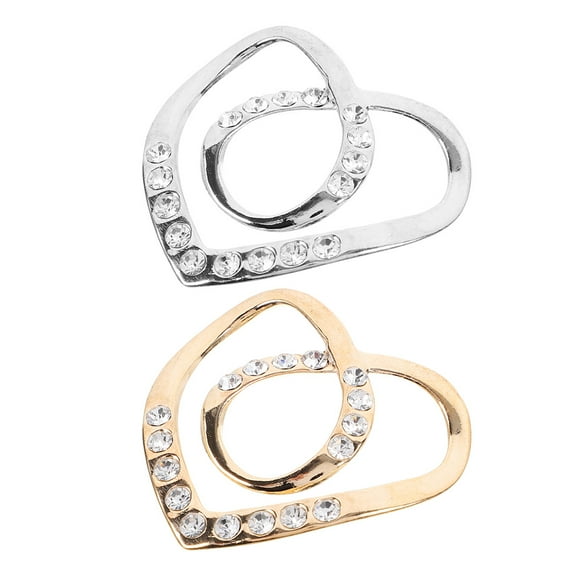 Clispeed Decorative Zinc Alloy Scarf Clip Versatile Application Antislip Design 2Pcs