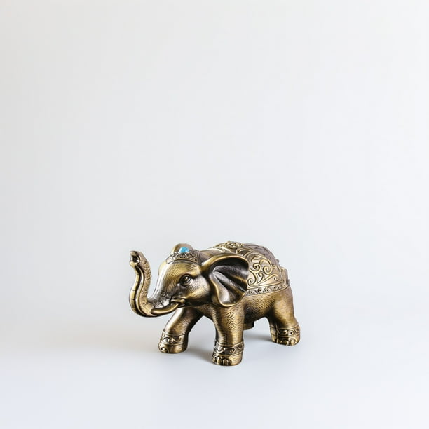 NUOLUX Cenicero Con Elefante Vintage De Aleación Para Y Almacenamiento