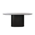 thumbnail image 3 of Unique Furniture Modern 71" Oval Dining Table in Black Oak, 3 of 7