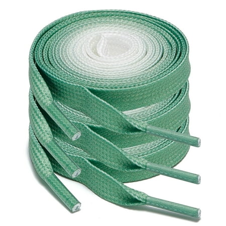 

3Pair Flat Replacement Shoelaces for Sneakers Shoe Laces Green 36 48 60 Inch