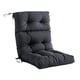thumbnail image 5 of Cojín para silla de exterior con respaldo para silla, para todas las estaciones, con lazos, para mecedora Negro, 5 of 9