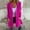 Hot Pink(New), variant on Fall and Winter Womens Solid Color Snap Buttons Long Sleeve Hooded Casual Long Coat with Pockets