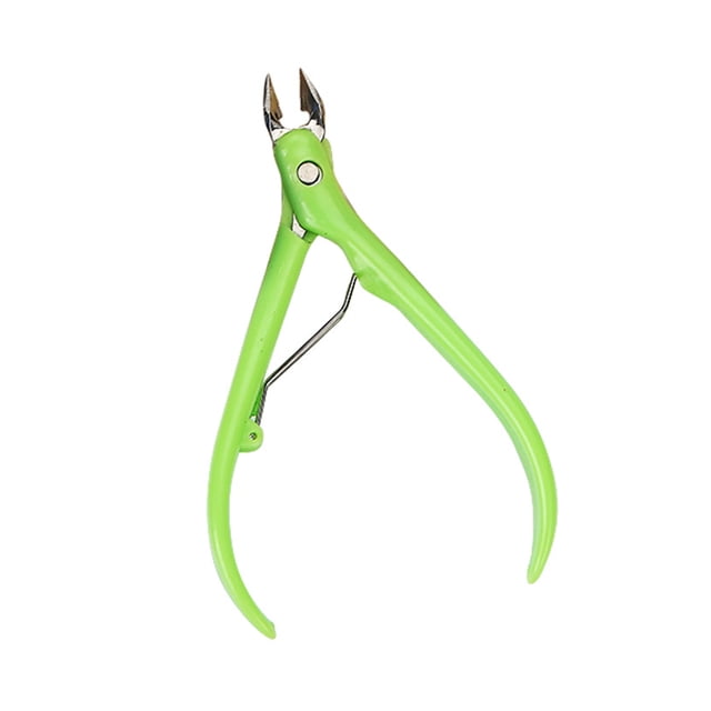 Cortacutículas profesional de acero inoxidable con mango de plástico, herramienta duradera para manicura, pedicura y decoración de uñas (color aleatorio).