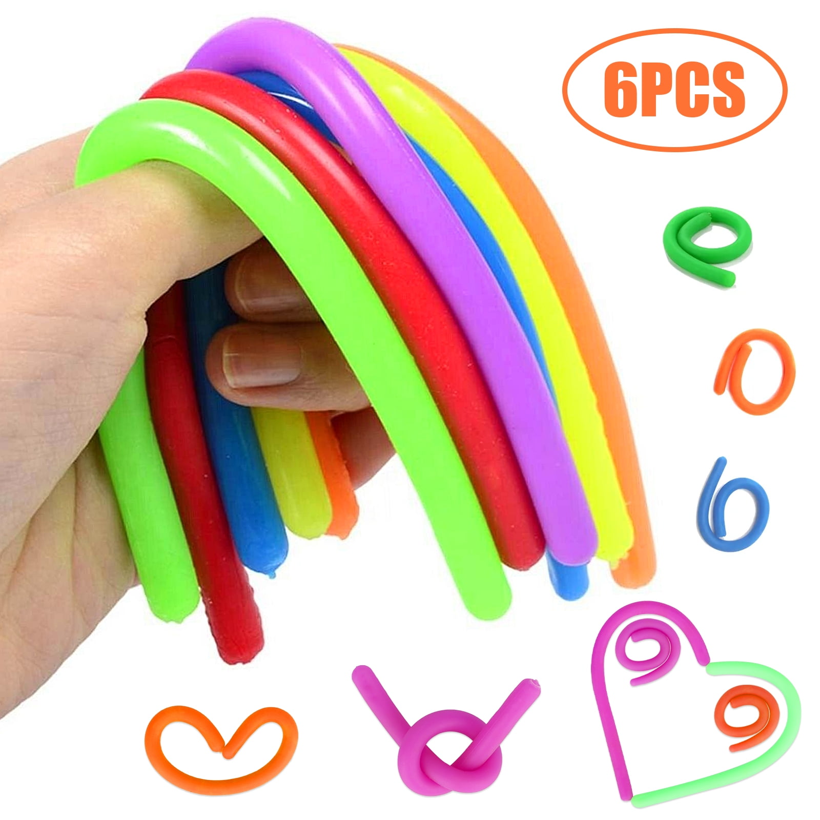 6er Pack Stressabbau Spielzeug Squeeze Monkey Noodles Anti Angst Therapie Tools OleOletOy Stretchy Strings Sensorische Fidget Spielzeug für Kinder & Erwachsene mit Autismus und ADHD Therapie 6er Pack Stressabbau Spielzeug Squeeze Monkey Noodles Anti Angst Therapie Tools OleOletOy Stretchy Strings Sensorische Fidget Spielzeug für Kinder & Erwachsene mit Autismus und ADHD Therapie