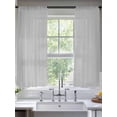 thumbnail image 5 of Grey Semi Sheer Window Curtains 72 Inches Long, Modern Pure Gray Rod Pocket Voile Silky Chiffon Curtain Light Filtering Drapes for Living Room, Kitchen, Bedroom, 52"x72", 2 Panels, 5 of 9