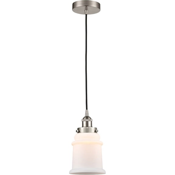616-1PH-SN-G181 Innovations Lighting Canton - 1 Light Mini Pendant In Industrial Style-10 Inches Tall and 6 Inches Wide-Brushed Satin Nickel