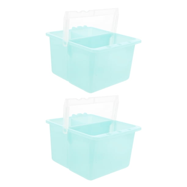 2 cubos de plástico multifunción para pinceles de artista. Lavador de pinceles.