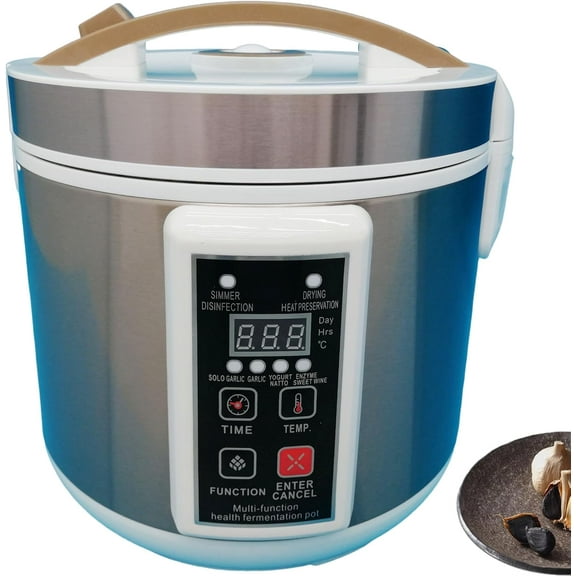 Black Garlic Fermenter 6L Health Fermentation Pot Automatic Intelligent Fermenter Multi-functional Garlic Fermenter Pot Black Garlic Yogurt Natto Sweet Rice Wine Fruit Vinegar Fermenter 110V