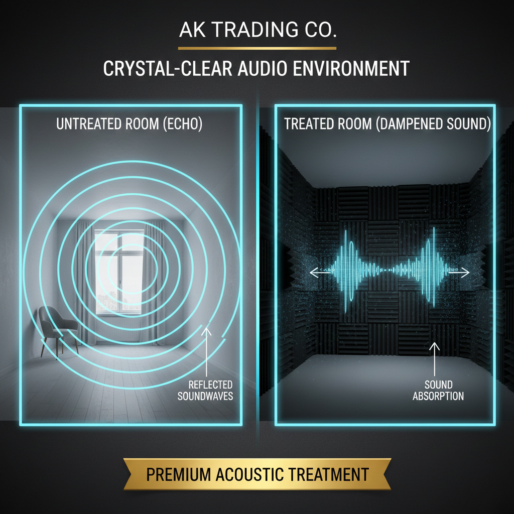 AK Trading Co Acoustic Foam Panels Soundproof Wedge Tiles 12 x 12 x 2 Inches Pack of 48