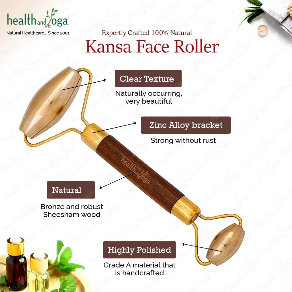 SoulGenie Kansa Face Roller - Premium Bronze Face Massager