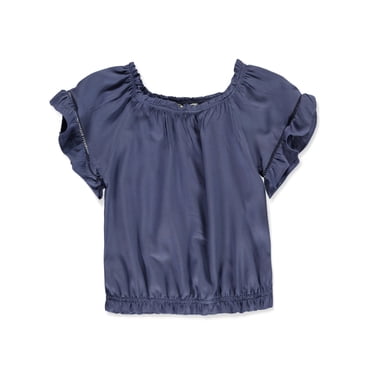 Jessica Simpson Girls' Off The Shoulder Blouse with Ruffle Sleeves, Sizes 4-16