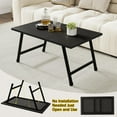 thumbnail image 3 of Rectangular Folding Coffee Table - Modern Space-Saving Foldable Coffee Table for Living Room, Durable and Lightweight Design, Easy to Assemble, Perfect for Small Spaces, 3 of 7