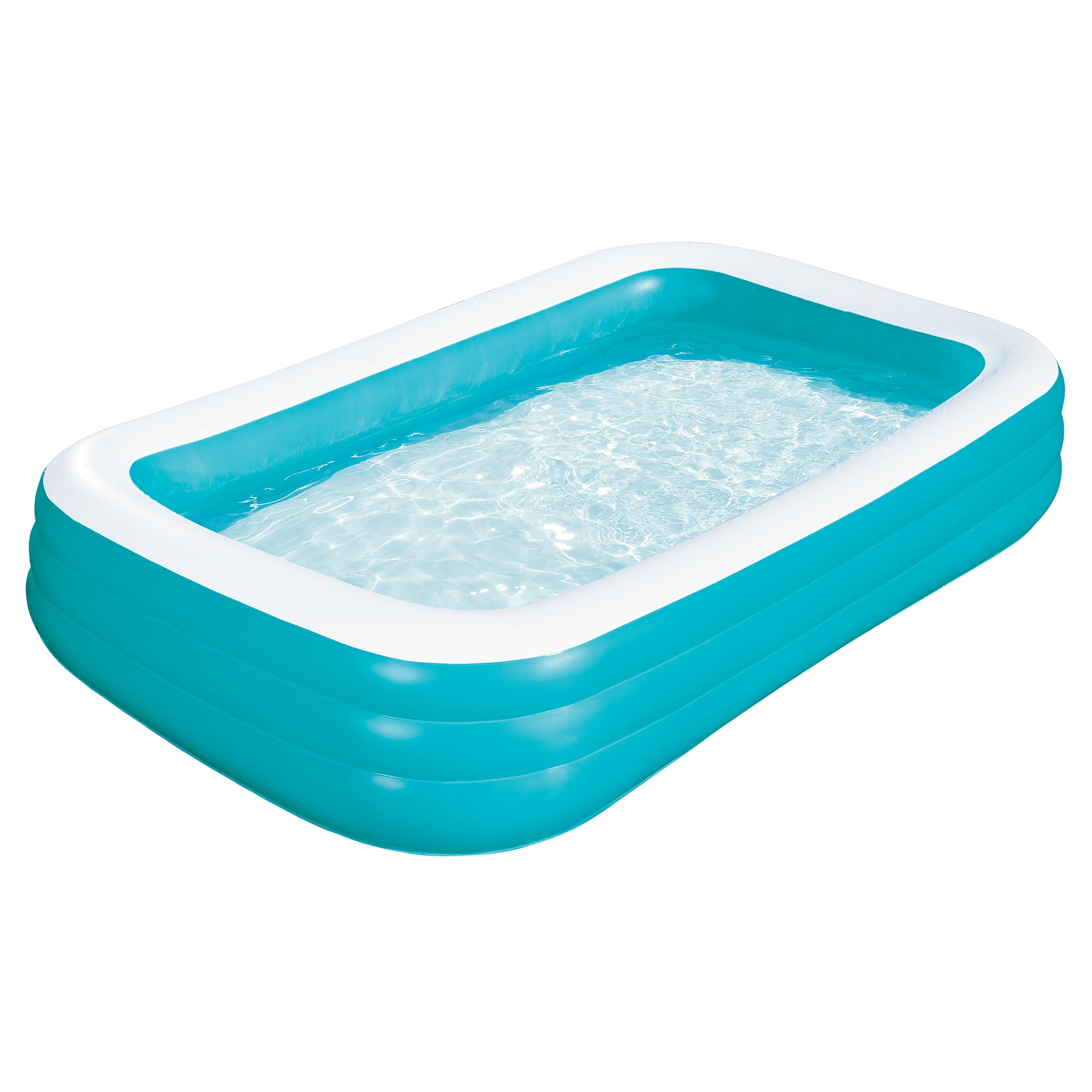 Bluescape Blue Inflatable Rectangular Family Pool, Age 6 & Up