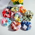 thumbnail image 6 of Tie Dye Scrunchies, 12 PCS Velvet Scrunchies for Hair in Gradient Color, Soft Rainbow Scrunchy Ponytail Holder, Hair Accessories Elastic Hair Bands for Women Girls, 6 of 6