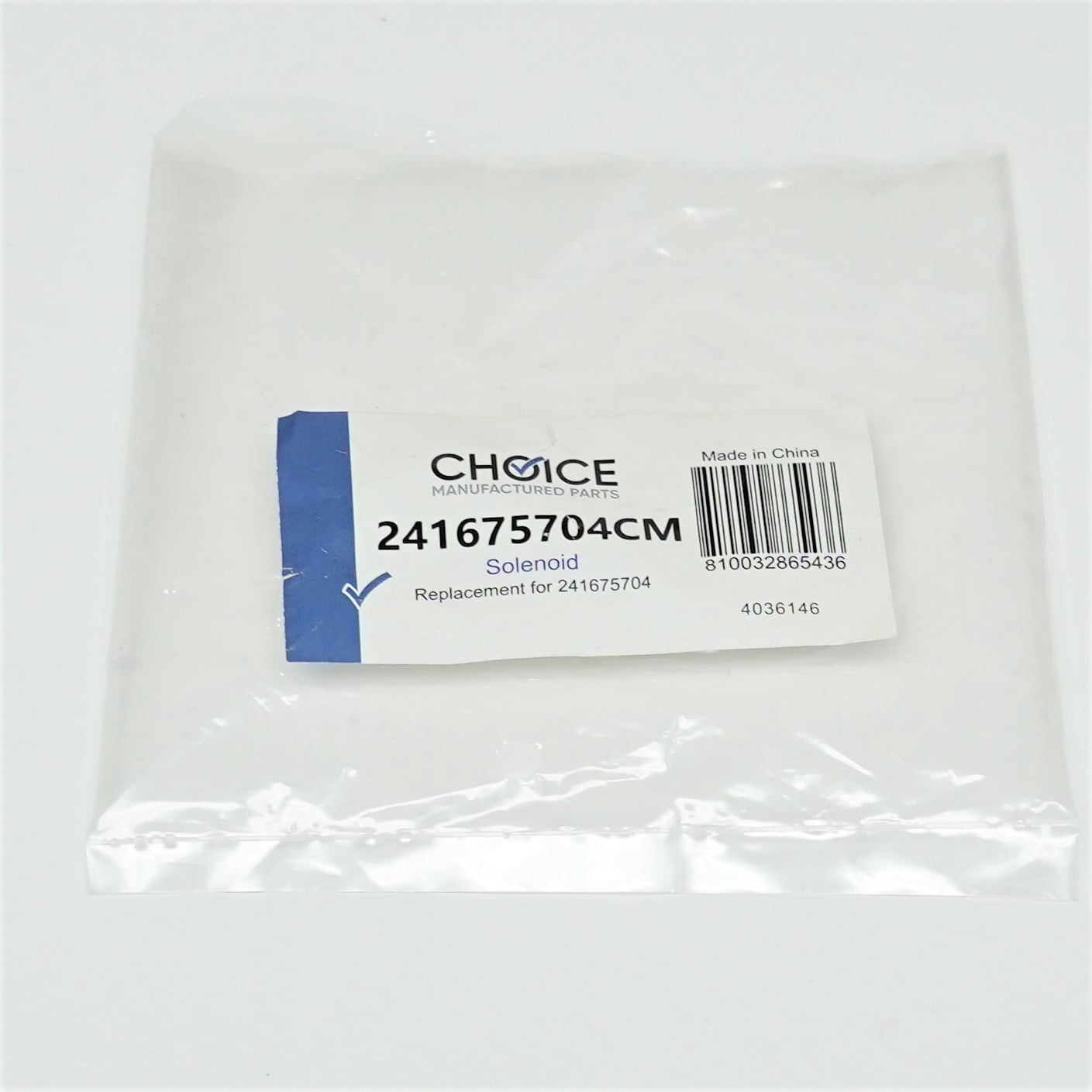 Choice Parts 241675704 for Electrolux Frigidaire Refrigerator Solenoid and Yoke