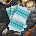 thumbnail image 6 of Turquoise Ombre Stripe 1 Pack Kitchen Towel, Water Absorbent Dish Towel, Farmhouse Simple Striped Decorative Hand Towels - Quick Drying Cloth for Cooking Baking, 18x28 Inch, 6 of 8